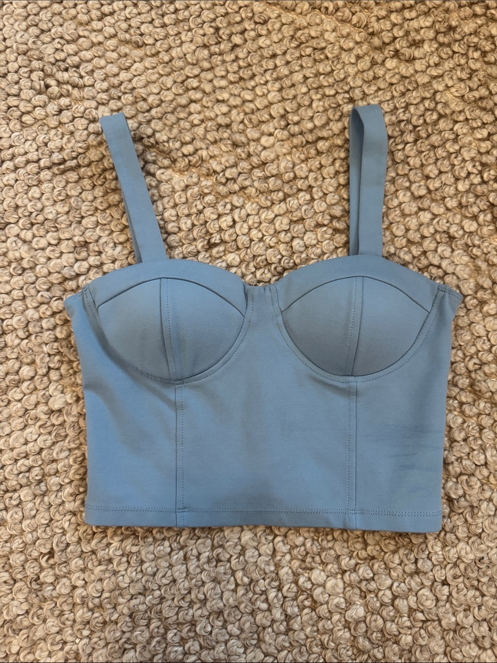 Blue Bustier Crop Top - Women